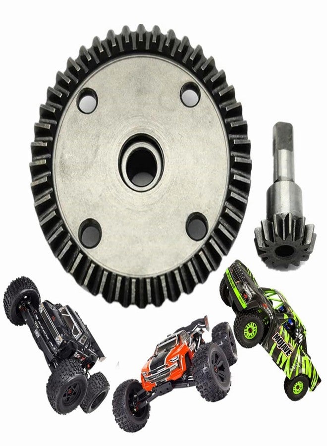 UURCSKY Main Diff Gear 43T & Main Input Gear 10T Upgrades Part for 1/7 ARRMA Mojave 6S BLX 4WD Fireteam,1/8 Kraton/Notorious/Outcast/Talion 6S BLX,Main Diff Gear & Main Input Gear Hops Ups Part(Black) - Image 1